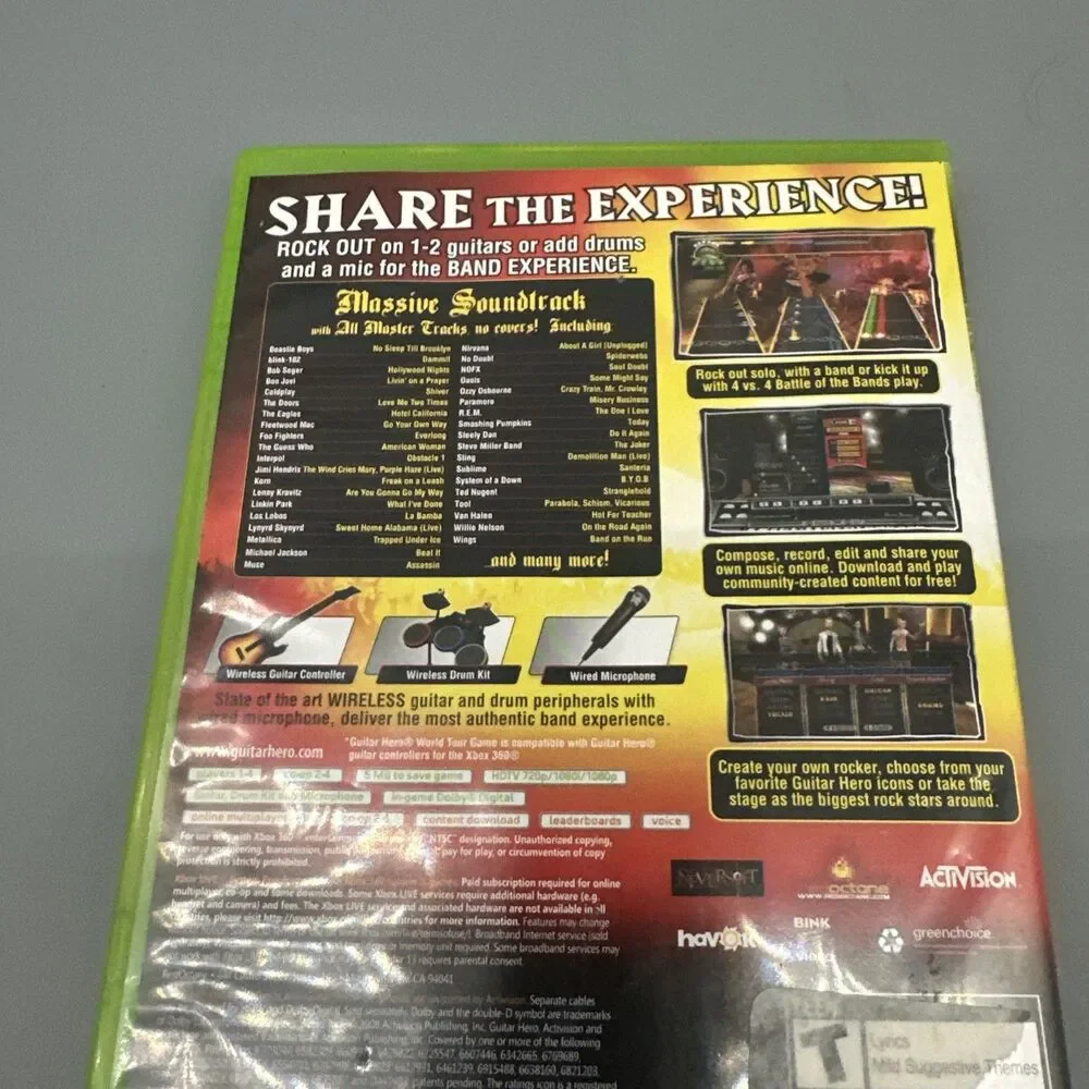 Guitar Hero World Tour - Microsoft Xbox 360 - Complete In Box CIB